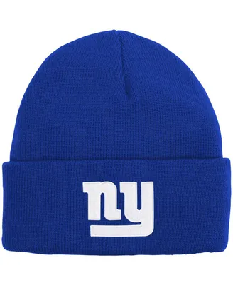 Big Boys and Girls Royal New York Giants Basic Cuffed Knit Hat