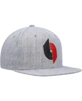 Men's Mitchell & Ness Heather Gray Portland Trail Blazers Hardwood Classics 2.0 Snapback Hat