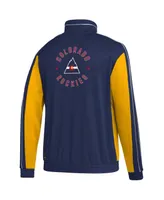Men's adidas Blue Colorado Rockies Team Classics Half-Zip Jacket