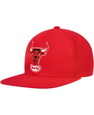 Men's Mitchell & Ness Red Chicago Bulls Hardwood Classics Mvp Team Ground 2.0 Fitted Hat