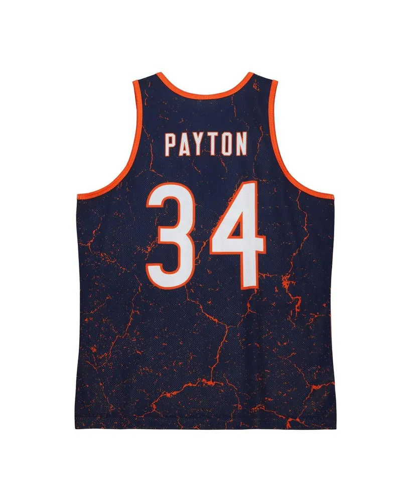 Men's Mitchell & Ness Walter Payton Navy Chicago Bears 1983 Player Burst Tank Top