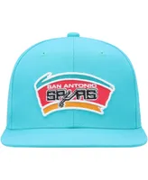 Men's Mitchell & Ness Teal San Antonio Spurs Hardwood Classics Mvp Team Ground 2.0 Fitted Hat