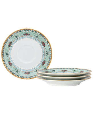 Noritake Serene Garden 4 Piece Saucers Set, 6", Service for 4