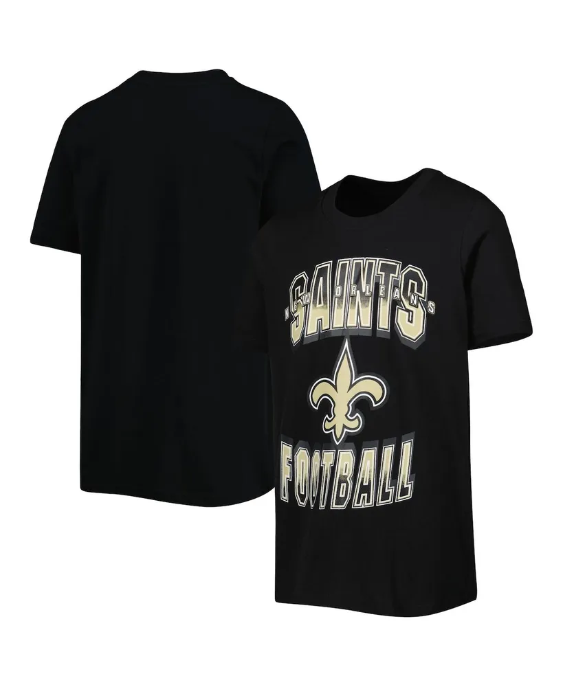 Outerstuff Big Boys Black New Orleans Saints Forward Progress T