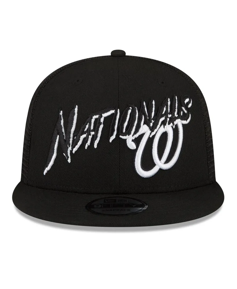 Men's New Era Black Washington Nationals Street Trucker 9FIFTY Snapback Hat