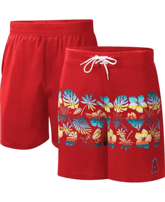 Men's G-iii Sports by Carl Banks Red Los Angeles Angels Breeze Volley Swim Shorts