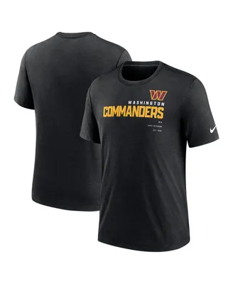 Men's Nike Heather Black Washington Commanders Team Tri-Blend T-shirt