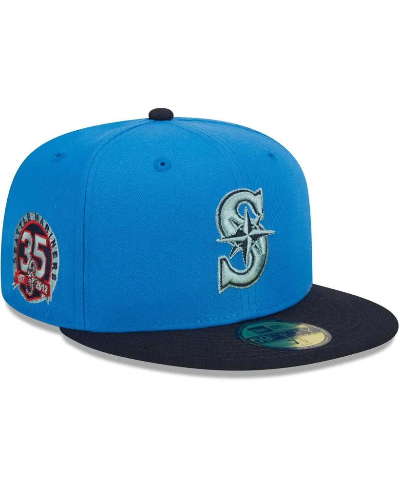 Men's Seattle Mariners New Era White Vice 59FIFTY Fitted Hat