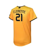 Toddler Boys and Girls Nike Roberto Clemente Gold Pittsburgh Pirates 2023 City Connect Replica Player Jersey