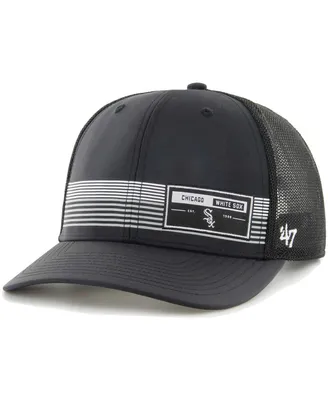 Men's '47 Brand Black Chicago White Sox Rangefinder Brrr Trucker Adjustable Hat