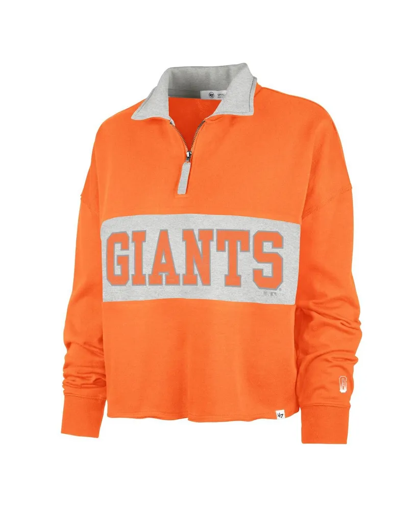 Women's '47 Brand Orange San Francisco Giants City Connect Bae Remi Quarter-Zip Jacket