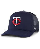 Men's '47 Brand Navy Minnesota Twins Foam Logo Trucker Snapback Hat