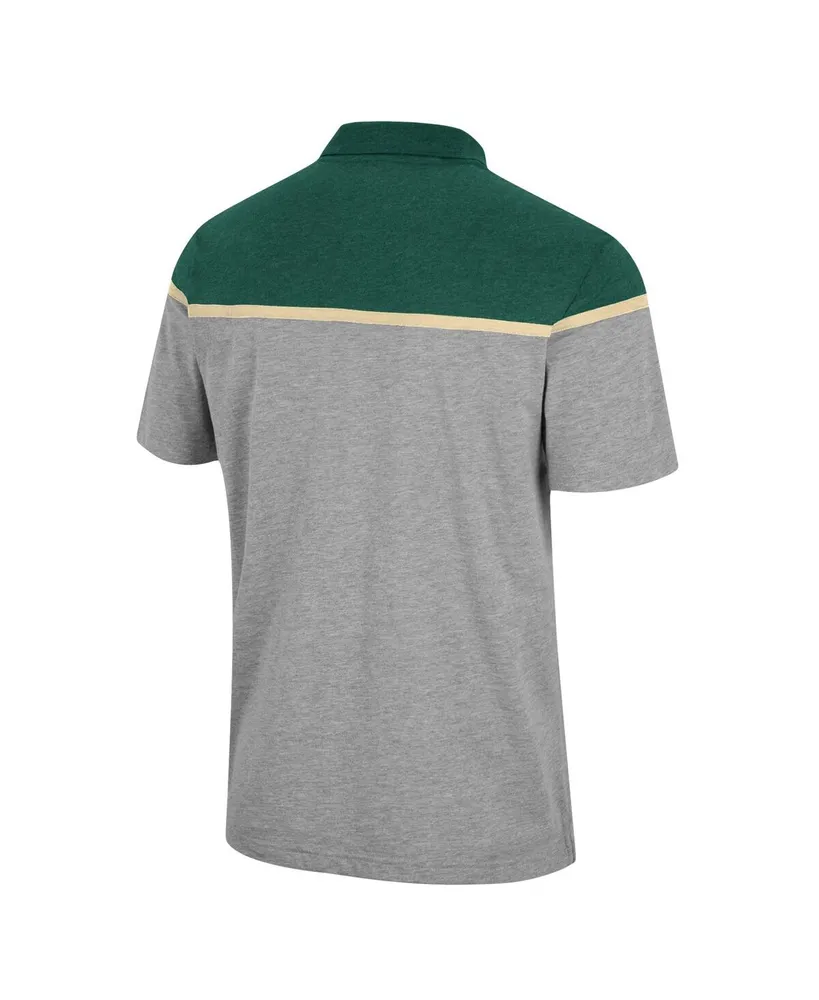 Men's Colosseum Heather Gray Colorado State Rams Chamberlain Polo Shirt