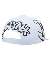 Men's Mitchell & Ness White Brooklyn Nets Hardwood Classics In Your Face Deadstock Snapback Hat