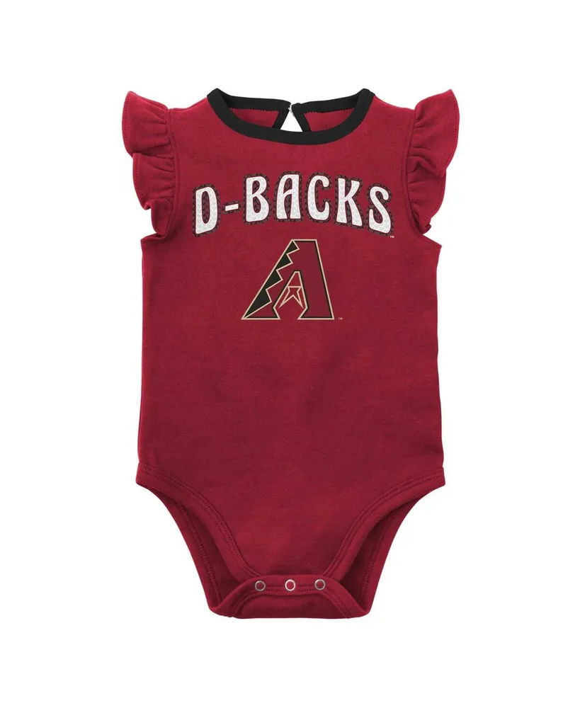 Girls Newborn and Infant Red, Heather Gray Arizona Diamondbacks Little Fan Two-Pack Bodysuit Set