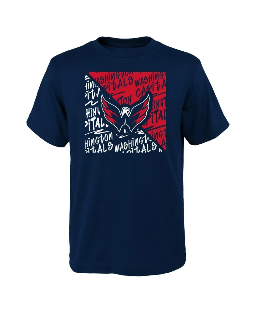 Big Boys Navy Washington Capitals Divide T-shirt