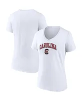 Women's Fanatics White South Carolina Gamecocks Evergreen Campus V-Neck T-shirt