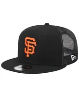 Men's New Era Black San Francisco Giants Team Color Trucker 9FIFTY Snapback Hat