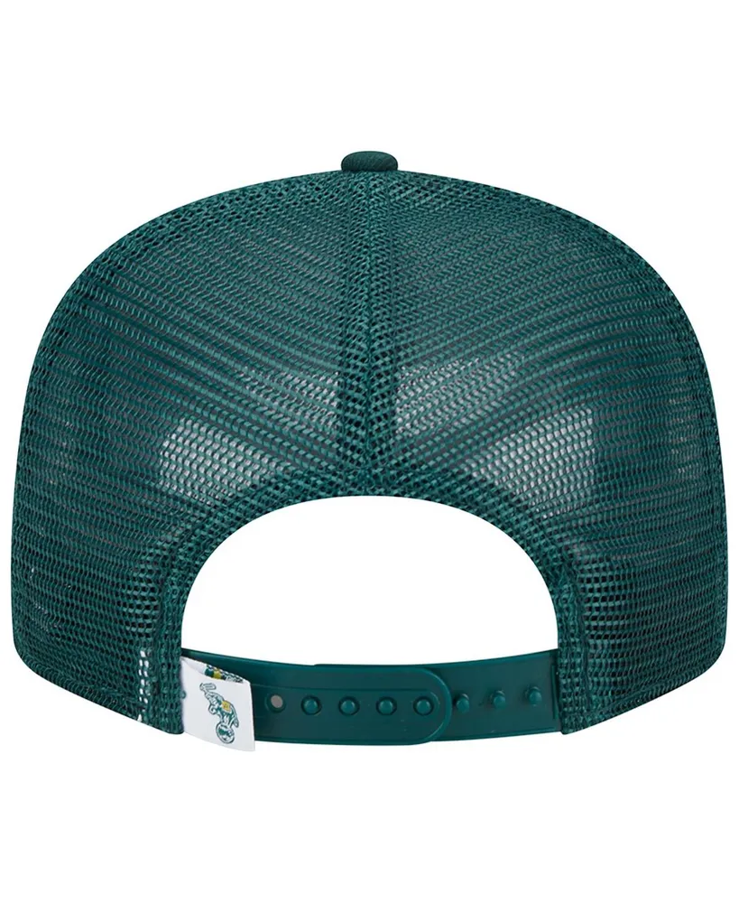 Men's New Era Green Oakland Athletics Cooperstown Collection Team Color Trucker 9FIFTY Snapback Hat