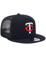 Men's New Era Navy Minnesota Twins Team Color Trucker 9FIFTY Snapback Hat