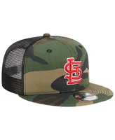 Men's New Era Camo St. Louis Cardinals Woodland Camo Trucker 9FIFTY Snapback Hat