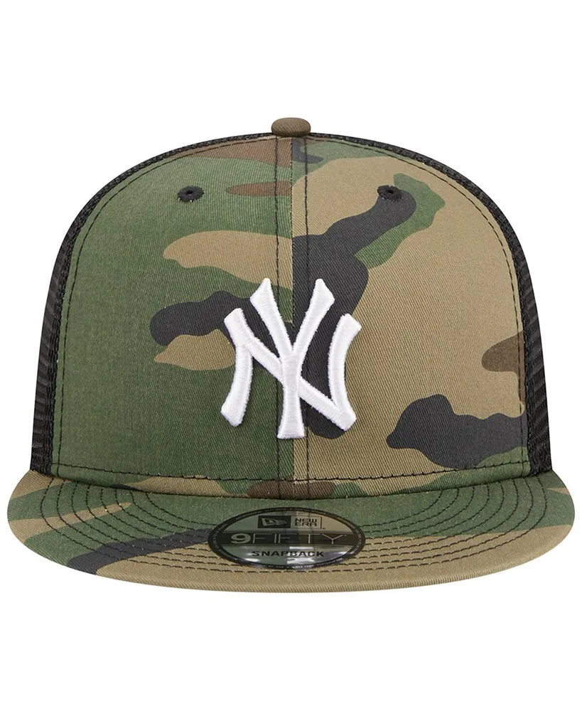 Men's New Era Camo New York Yankees Woodland Camo Trucker 9FIFTY Snapback Hat