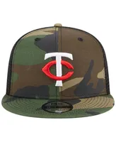 Men's New Era Camo Minnesota Twins Woodland Camo Trucker 9FIFTY Snapback Hat