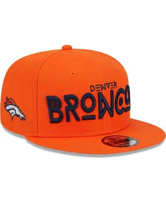 Men's New Era Orange Denver Broncos Word 9FIFTY Snapback Hat