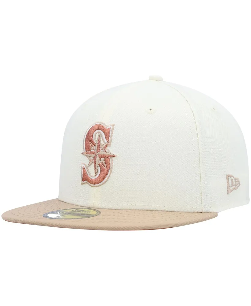 Men's New Era Cream Atlanta Braves Chrome Camel Rust Undervisor 59FIFTY Fitted Hat