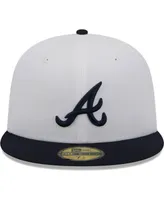 Men's New Era White, Navy Atlanta Braves Optic 59FIFTY Fitted Hat