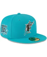 Men's New Era Teal Florida Marlins Cooperstown Collection Turn Back The Clock 59FIFTY Fitted Hat