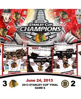 Chicago Blackhawks 2013 Nhl Stanley Cup Final Champions 12'' x 15'' Sublimated Plaque with Game-Used Ice