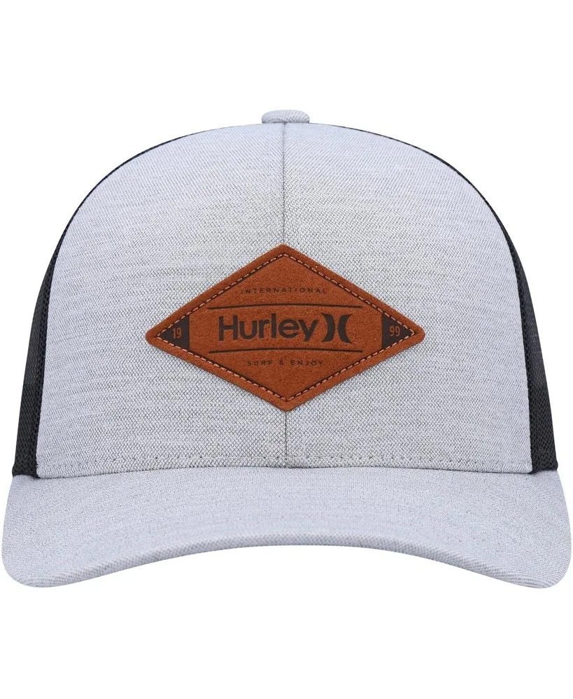 Men's Hurley Gray, Black Mesa Trucker Snapback Hat