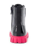 Dkny Toddler Girls Carrie Combat Zipper Closure Lace-Up Boots
