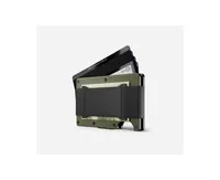 The Ridge Aluminum Matte Olive: Cash Strap Wallet