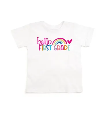 Sweet Wink Little and Big Girls Hello First Grade Short Sleeve T-Shirt