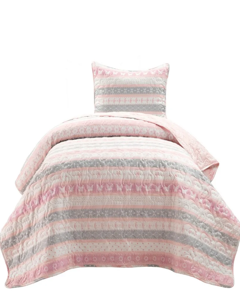 Lush Decor Sara Lily Reversible 2-Piece Quilt, Twin Xl