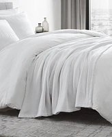 Vera Wang All Over Rib Cotton Reversible Blanket