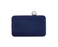 Nina Satin Minaudiere with Crystal Clasp