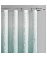 Kate Aurora Spa Essential Aqua Crushed Ombre Fabric Shower Curtain - 72 in. W x 72 in. L