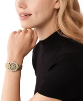 Michael Kors Women's Lennox Quartz Three-Hand -Tone Stainless Steel Watch 30mm