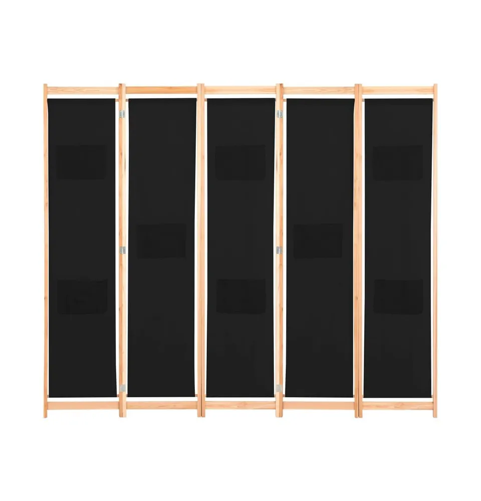 vidaXL 5-Panel Room Divider 78.7"x66.9"x1.6" Fabric