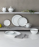 Noritake Charlotta Platinum 4 Piece Bread Butter and Appetizer Plates Set, Service for 4