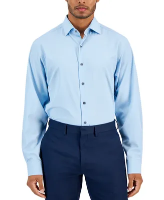 Alfani Men's Regular Fit Travel Ready Solid Dress Shirt, Created for Macy's