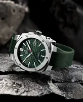 Alpina Men's Swiss Automatic Alpiner Green Rubber Strap Watch 41mm