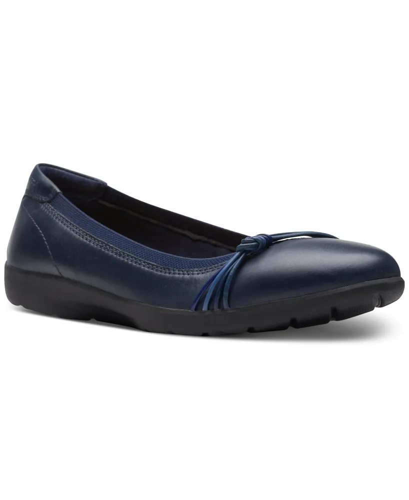 Clarks Women's Meadow Rae Knot-Trim Comfort Flats