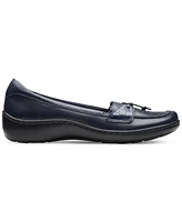 Clarks Women's Cora Haley Mixed-Texture Tie-Top Loafers