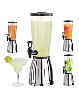 Oggi 3 Quart Beverage Dispenser with Ice Tube Ez-Pour Spigot