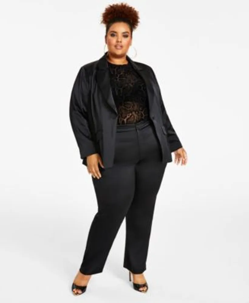 Nina Parker Trendy Plus Size Wide-Leg Pants, Created for Macy's