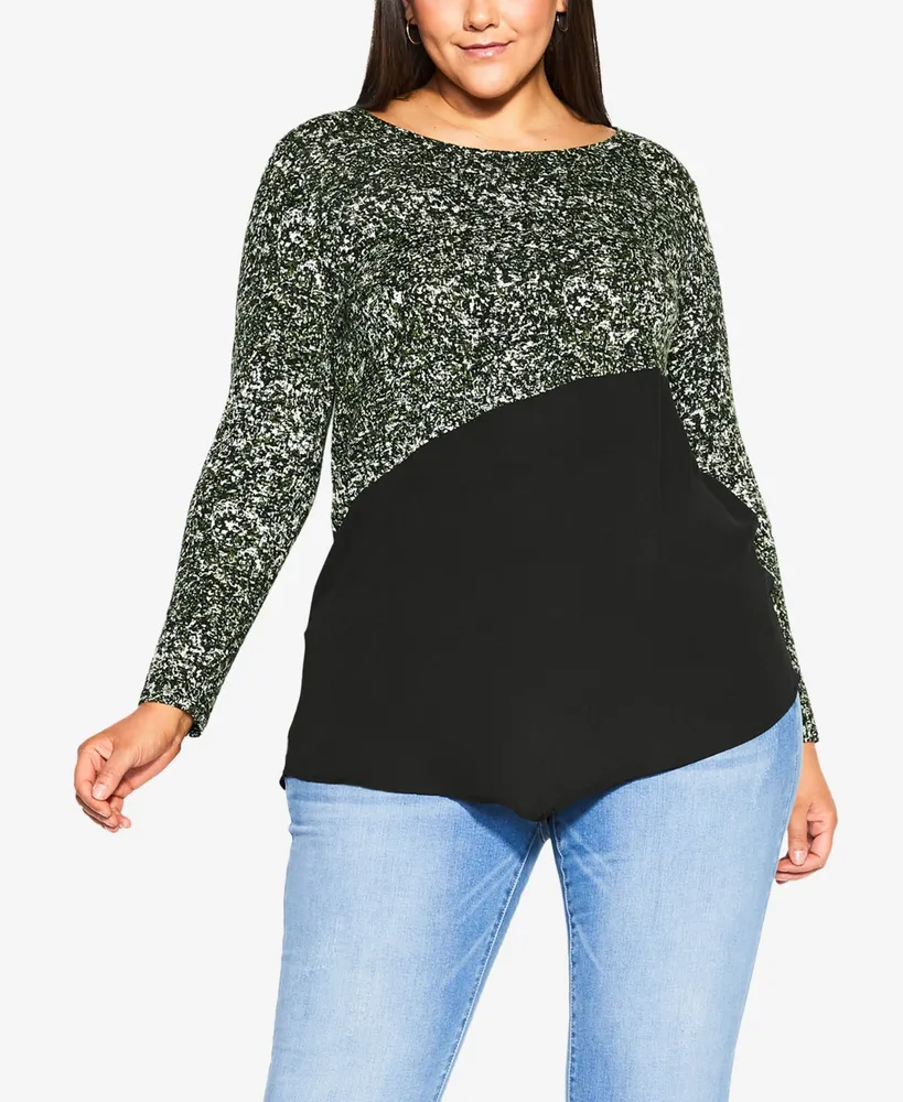 Avenue Plus Carla Print Top